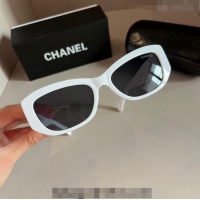 Buy Classic Chanel Sunglasses 030401 White 2024