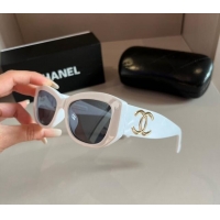 Buy Classic Chanel Sunglasses 030401 White 2024