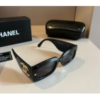 Buy Discount Chanel Quilted Sunglasses 030406 Black 2024