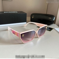 Luxury New Chanel Sunglasses with Colored 0305 Print Pink 2024