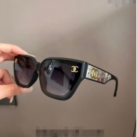 Modern Classic Chanel Sunglasses with Colored Print 0305 Black 2024