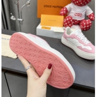 Best Price Louis Vuitton V Groovy Platform Sneakers in Monogram Leather White/Pink 0226115