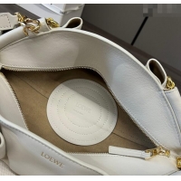 Buy Discount Loewe Small Paseo Bag in Shiny Nappa Calfskin 062247 White 2023