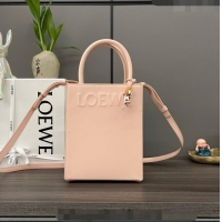 Top Grade Loewe Standard A5 Tote in sleek calfskin 652307 Nude Pink 2023