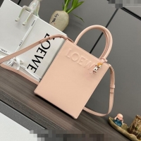 Top Grade Loewe Standard A5 Tote in sleek calfskin 652307 Nude Pink 2023