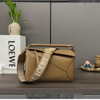 Top Quality Loewe Small Puzzle bag in satin calfskin 262304 Khaki 2023