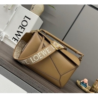 Top Quality Loewe Small Puzzle bag in satin calfskin 262304 Khaki 2023