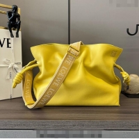 Best Price Loewe Flamenco clutch in nappa calfskin & Anagram strap in jacquard 262238 Yellow 2023