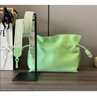 Top Design Loewe Flamenco clutch in nappa calfskin & Anagram strap in jacquard 262238 Light Green 2023