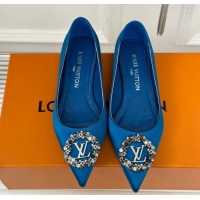 Grade Quality Louis Vuitton Met Ballerinas Flat 1.5cm in Satin Blu 0226126