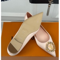 Pretty Style Louis Vuitton Met Ballerinas Flat 1.5cm in Satin Nude 226130