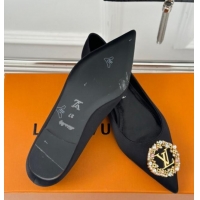 Popular Style Louis Vuitton Met Ballerinas Flat 1.5cm in Satin Black 0226131