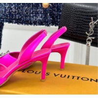 Unique Style Louis Vuitton Met Slignback Pumps 7cm in Satin Dark Pink 0226134