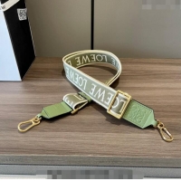 Promotional Loewe Anagram strap in jacquard and calfskin 651935 Avocado Green 2023