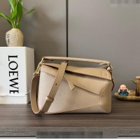 Reasonable Price Loewe Small Puzzle Edge bag in Grained Calfskin 062324 Beige 2023