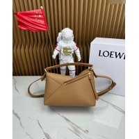 New Design Loewe Small Puzzle Edge bag in Grained Calfskin 062117 Brown 2023