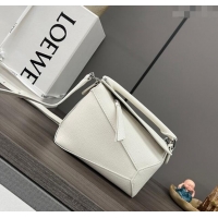 Best Quality Loewe Mini Puzzle Edge bag in Grained Calfskin 062312 White 2023