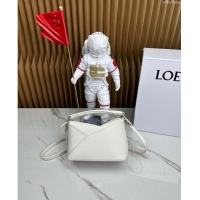 New Fashion Loewe Mini Puzzle Edge bag in Grained Calfskin 062221 White 2023