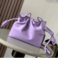 New Style Loewe Mini Flamenco Clutch in Nappa Leather 10855 Purple 2023