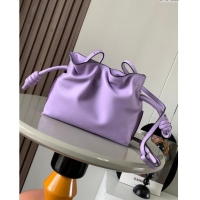 New Style Loewe Mini Flamenco Clutch in Nappa Leather 10855 Purple 2023