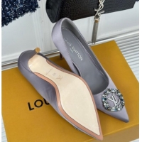 Perfect Louis Vuitton Met Pumps 7cm in Satin Grey 0226142