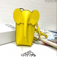 Grade Discount Loewe Elephant Pocket in Classic Calfskin LE1336 Yellow