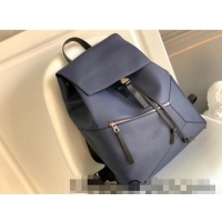 Grade Design Loewe Puzzle Backpack Bag in Grained Calfskin 10288 Blue 2023