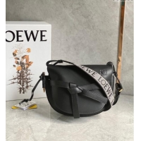 Reasonable Price Loewe Small Gate Dual Bag in Soft Calfskin and Jacquard Strap LO3030 Black 2022