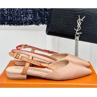 Best Price Louis Vuitton Blossom Slingback Flat Ballerinas in Patent Leather Nude 0320016