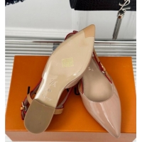 Best Price Louis Vuitton Blossom Slingback Flat Ballerinas in Patent Leather Nude 0320016