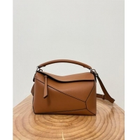 Unique Grade Loewe Small Puzzle Bag in Classic Calfskin 9311L Caramel 2023 TOP