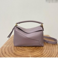 Inexpensive Loewe Small Puzzle Bag in Classic Calfskin 9311L Taro Purple 2023 TOP