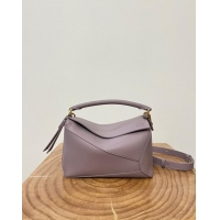 Inexpensive Loewe Small Puzzle Bag in Classic Calfskin 9311L Taro Purple 2023 TOP