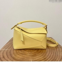 Famous Brand Loewe Small Puzzle Bag in Classic Calfskin 9311L Yellow 2023 TOP