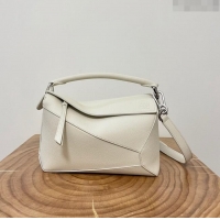 Promotional Loewe Small Puzzle Bag in Soft Grained Calfskin 8010L White 2023 TOP