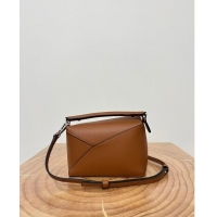 Super Quality Loewe Mini Puzzle Bag in Classic Calfskin 9310L Caramel 2023 TOP