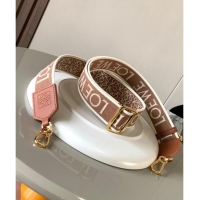 Good Product Loewe Anagram strap in jacquard and calfskin 4x134cm L9122 Brown 2023