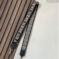 Well Crafted Loewe Anagram strap in jacquard and calfskin 4x134cm L9122 Black 2023