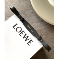 Trendy Design Loewe Branded short strap in classic calfskin 2x55.5cm L9124 Black 2023