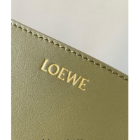 Buy Fashionable Loewe Medium Puzzle Fold Tote in patchwork calfskin L9082 Dark Khaki Green 2023