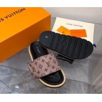 Good Product Louis Vuitton LV Pool Pillow Flat Comfort Slide Sandals in Monogram Nylon Khaki 0320052