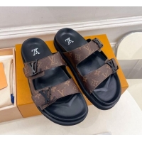 Modern Louis Vuitton Flat Slide Sandals Monogram Canvas 320053