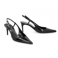 ​Super Quality Saint Laurent Vendome Patent-leather Slingback Pumps YS1256 Black