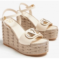 ​Top Quality Valentino Garavani VLogo Cut-out Wedge Sandals VA4987