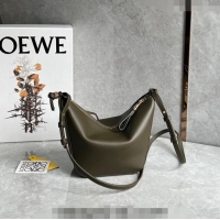 Promotional Loewe Mini Hammock Hobo bag in Classic Calfskin 262315 Khaki Green 2023