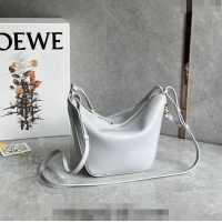 Top Quality Loewe Mini Hammock Hobo bag in Classic Calfskin 262315 Pale Grey 2023