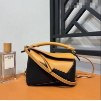 New Style Loewe Mini Puzzle bag in Classic Calfskin 0202 Black/Brown 2024