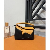 New Style Loewe Mini Puzzle bag in Classic Calfskin 0202 Black/Brown 2024