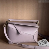 Well Crafted Loewe Small Puzzle Edge bag in Smooth Calfskin 0202 Lavender Purple 2024