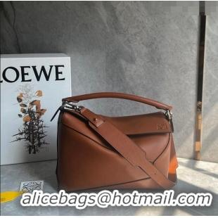 Promotional Loewe Puzzle Medium Bag in Smooth Calfskin 3002B Caramel Brown 2024